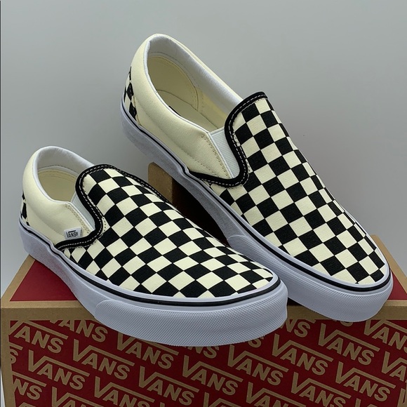 VANS CLASSIC SLIP ON black & white checkerboard WM - Picture 15 of 16